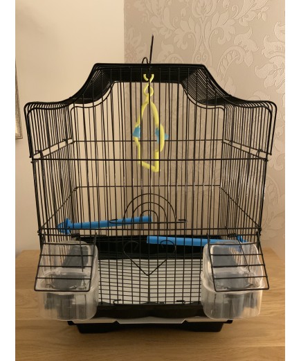 Parrot-Supplies Kissimmee Shaped Top Small Bird Cage - Black